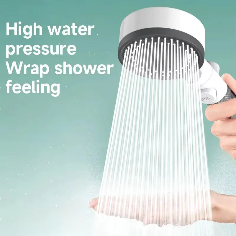 Premium 8-Mode Adjustable Shower Head with Water Filter - High-Pressure Portable Design with One-Key Stop for Bathroom Use